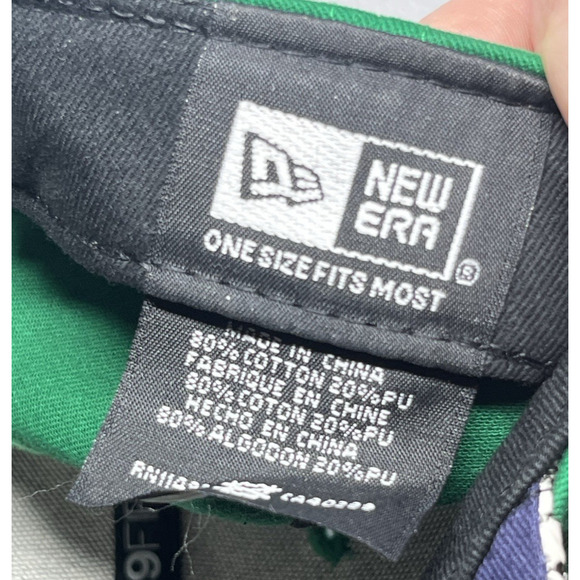 Hartford Whaler New Era Cap Hat Green Snapback Trucker Python Faux Leather Bill - Picture 7 of 8